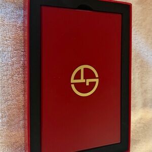 Giorgio Armani Red Tablet Case with Gold Emblem